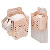 EACHY脏衣篮脏衣篓脏衣服浴室折叠洗衣篮卫生间可壁挂带提手收纳筐 白灰色小号