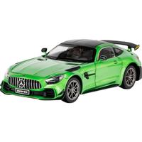 黑曼巴1:18奔驰AMG绿魔GTR车模摆件跑车金属模型合金声光 绿色