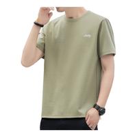 吉普（JEEP）T恤男士短袖春夏季宽松透气凉感潮流圆领上衣服男装 橄榄绿 XL 