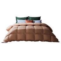 维克多（VCD）防绒90%白鸭绒被羽绒被加厚冬被 填充1200g200x230cm【卡其】 【加厚冬被】 200cm*230cm