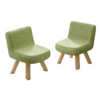 蔓斯菲尔小凳子家用矮凳靠背小椅子客厅彩色换鞋凳简约实木儿童布艺小板凳 【2把装】矮款抹茶色35cm