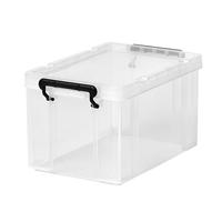 TENMA天马收纳箱透明大号加厚直角塑料箱子储物箱车载衣物整理箱劳克斯 440M【30*44*24.3cm】 1个装