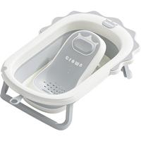 世纪宝贝（babyhood）婴儿洗澡盆 宝宝可折叠浴盆 洗澡 加大加厚带浴架 0-6岁适用