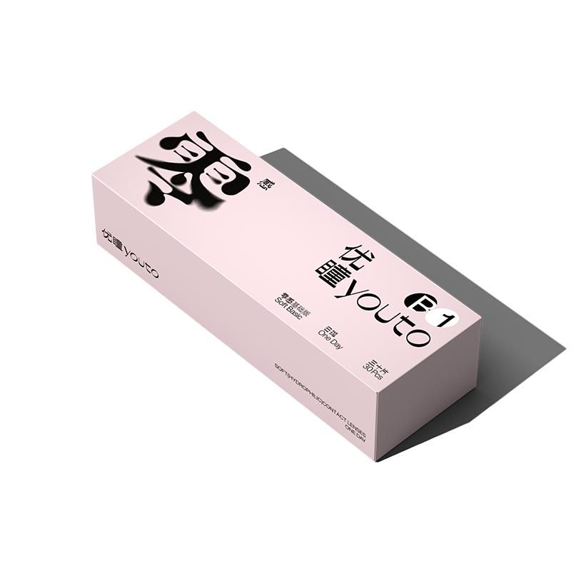 【38%含水】优瞳隐形近视眼镜透明初零感30片装