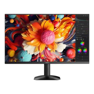 AOC 27英寸 4K IPS广色域 HDR 出厂校色 低蓝光不闪 节能认证 三边微边