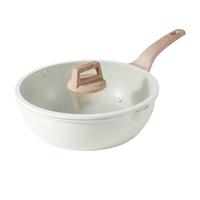 卡罗特不粘锅炒锅家用炒菜聚油不沾煎炒锅平底锅电磁炉燃气灶 28cm