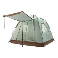 探路者（TOREAD） 帐篷 四季户外露营防风透气门厅三人速开双层帐篷TEDDAL90889 灰岩绿