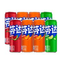 可口可乐 Coca-Cola芬达西瓜味*2+橙子味*4+苹果味*2 摩登罐混合装330ml*8罐