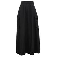 VEROMODA半身裙夏季高腰A摆中长小黑裙简约大气百搭324216001 S59黑色 165/68A/M