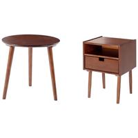 ZINUS际诺思 林中漫步实木床头柜松木卧室简约复古百搭