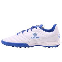卡尔美(KELME)足球鞋男青少年比赛TF碎钉球鞋透气防滑球鞋 白/宝蓝 34