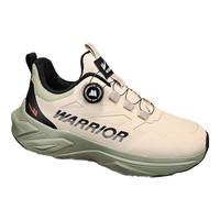 回力(Warrior)跑步鞋男士旋转纽扣男鞋加绒运动鞋男3899沙色/军绿41