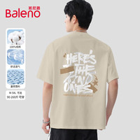 班尼路(Baleno)短袖美式涂鸦风字母印花纯棉T恤男夏季柔软亲肤吸湿透气圆领半袖