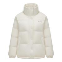 波司登（BOSIDENG）羽绒服女短款立领保暖防风甜美加厚冬季外套 绯草米 M 165/88A 体重约120-140斤