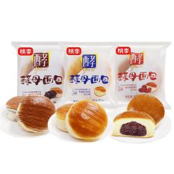 桃李 混合口味 酵母面包  牛奶蛋羹/红豆馅/巧克力味各4袋 普通盒装 920g