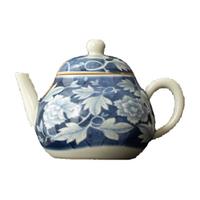 逸品春秋苏打釉牡丹花梨形壶泡茶家用高颜值青花陶瓷功夫茶具单壶小容量 苏打釉-牡丹花梨形壶