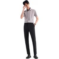 九牧王【凉感 防皱 】省心西裤冰爽版男2025夏季夏季薄款四面弹男西裤 合体版+黑色+TA2EX2B0143 33 码175/82A(2.52)尺84cm