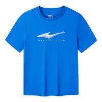 鸿星尔克儿童装男童短袖t恤夏季短T男生夏装中大童运动半袖T恤 普鲁士蓝 140 140cm