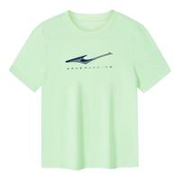 鸿星尔克儿童装男童短袖t恤夏季短T男生夏装中大童运动半袖T恤 微光绿 160 160cm