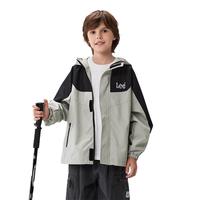 春秋男童户外登山服女童外套中大童防风双层风衣外套青少年初中生