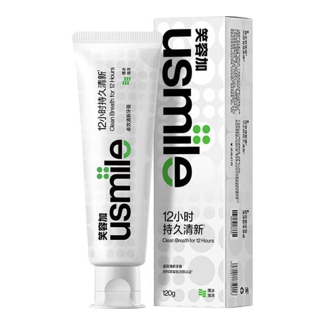 今日必买：usmile 卓效清新牙膏（薄冰海洋）120g单支装 清新口气