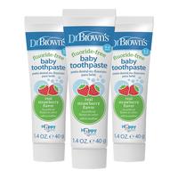 布朗博士 Brown's 布朗博士无氟儿童牙膏防蛀 草莓味 40g*3