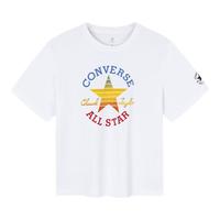 匡威Converse童装男女童短袖T恤夏季炫彩印花儿童舒适透气上衣 纯白色 110/56