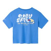 匡威童装男女童短袖T恤夏季儿童针织短T上衣 大学蓝 130(7) 