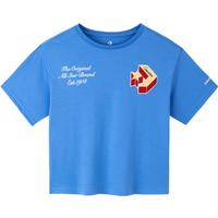 匡威童装男女童短袖T恤夏季儿童针织短T上衣 大学蓝 110(5) 