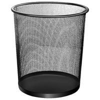 百家好世 家用金属网垃圾桶 黑色 12L