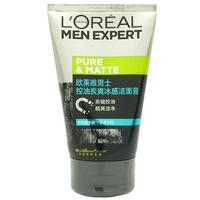 巴黎欧莱雅 男士控油炭爽冰感洁面膏 100ml