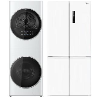 Midea 美的 清风明月pro系列 MGH20VE5PRO 洗烘套装 极地白
