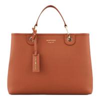 EMPORIO ARMANI/阿玛尼女士手提单肩斜挎托特包25春夏 85550-红棕色(中号)
