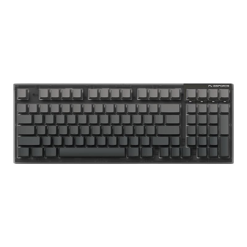  FL·ESPORTS/腹灵 三模连接 机械键盘 键帽 轴  黑曜石墨影 冰川青轴 RGB