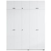 全友家居现代简约衣柜顶柜加高组合款卧室家用小户型简易成品大衣橱 奶油白|0.8m二门+三门|衣柜+顶柜