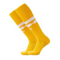 悍将（HNK） 专业足球袜长筒袜男女款防滑足球训练袜子毛巾底速干压缩运动袜 明黄色D LG(41-43)