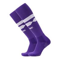 悍将（HNK） 专业足球袜长筒袜男女款防滑足球训练袜子毛巾底速干压缩运动袜 紫雨色D XL(44-46)