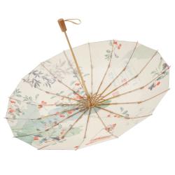 vonlilienfeld 国风伞16骨折叠双层伞新中式超强防晒遮阳伞晴雨伞加厚黑胶伞