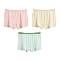 hinos 小蓝象 元气小马达儿童排汗内裤男孩女孩平角内裤抗菌透气不夹PP 绿色/粉色/黄色（女童3条装） 3条 120
