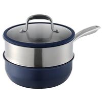 炊大皇 奶锅不粘锅 泡面辅食多用耐磨汤奶锅20cm 磁炉通用深蓝SL20NG