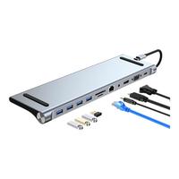 甄昊 多功能十一合一 Type-C扩展坞 USB C接口集线器 HDMI/VGA转接头 网口 PD充电拓展钨