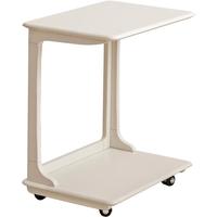 源氏木语实木现代简约客厅沙发侧边桌卧室可移动床头桌（暖白）0.32米边几 0.32米边几（320*470*621mm）