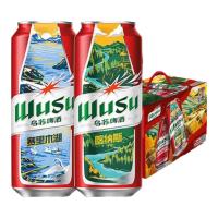 WUSU 乌苏啤酒 大红乌苏啤酒 500mL 12罐 整箱装