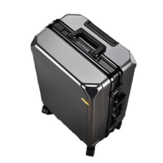 PLUS会员：旅刻 铝框行李箱拉杆箱 硬壳款 钛金灰 28英寸