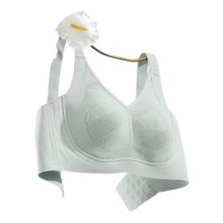 千奈美 内衣女大胸显小收副乳防下垂调整型薄款文胸薄荷曼波绿 黑色 80B C 36/80BC