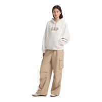 GAP女装秋季款经典logo碳素磨毛抓绒休闲连帽衫卫衣634443 米白色 160/80A(S)亚洲尺码