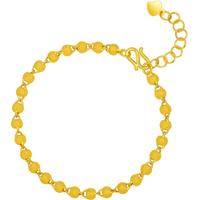 周六福黄金手链女闪耀金珠手串计价A0711065 约6.34g 16+3cm 