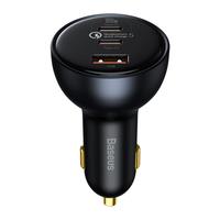 倍思车载充电器超级快充152W点烟器转换器一拖三笔记本可充适用苹果华为小米