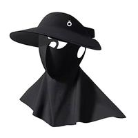 NOME防晒面罩女士全脸防紫外线透气挂耳骑行骑车三合一可拆卸防晒面纱 黑色