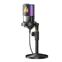 闪克麦克风声卡一体电脑直播唱歌录音降噪内置声卡混响电容麦收音话筒闪客pm450桌面款